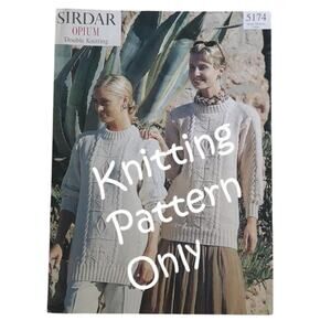 New Sirdar 5174 Opium Double Knitting Textured Pullover Sweater Pattern